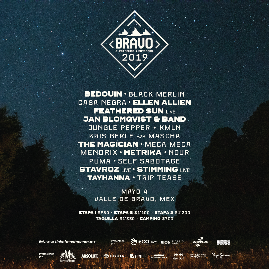 No te pierdas Festival BRAVO Electrónica & Outdoors el próximo 4 de Mayo.