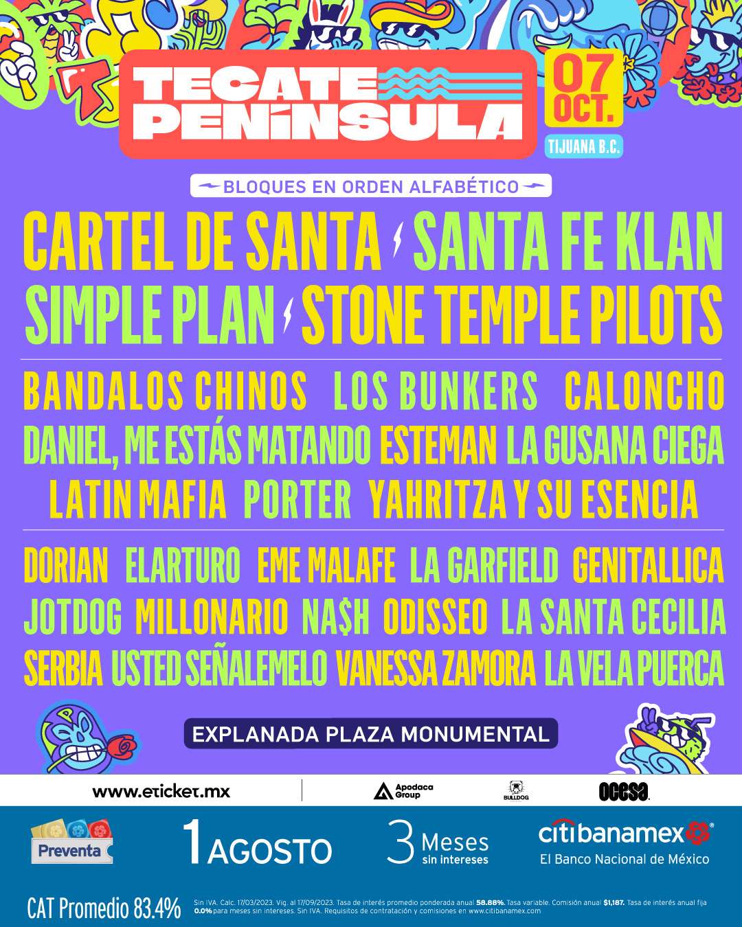 Tecate Península Boletos cartel y fechas Digger mx